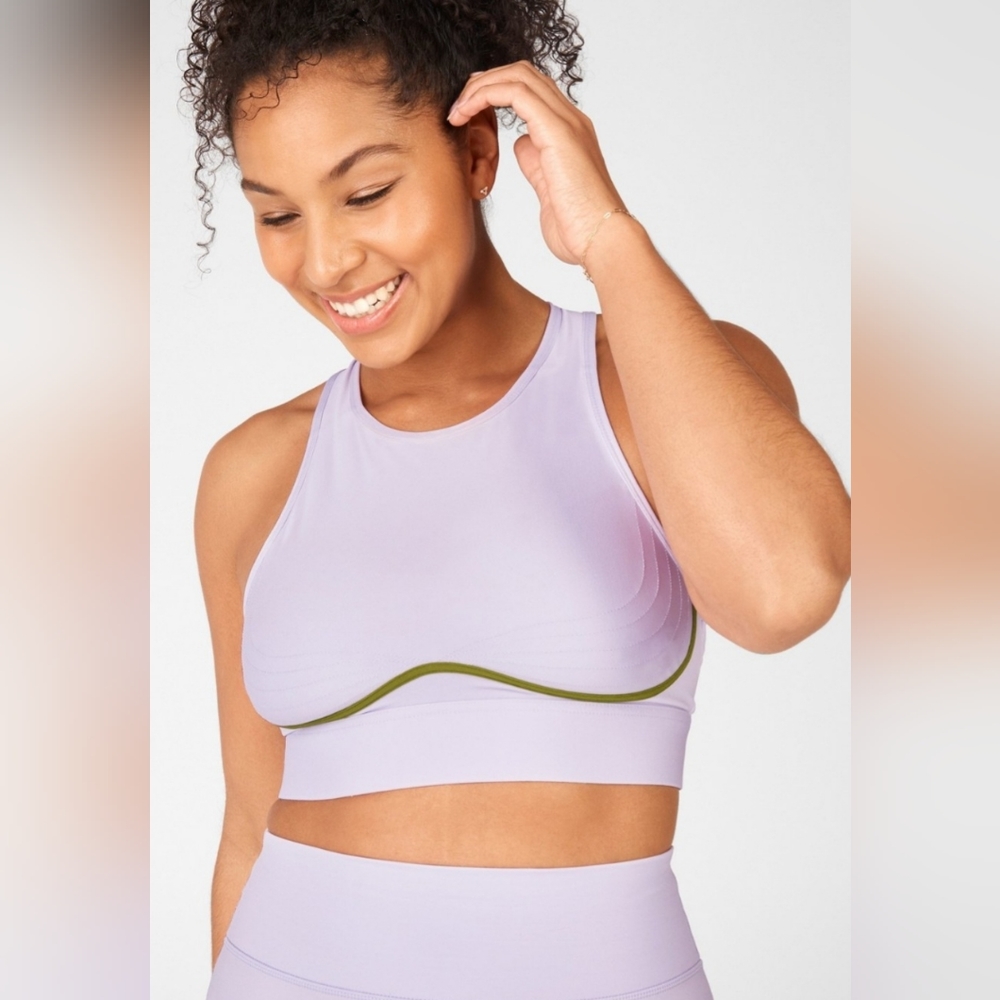 NWT Fabletics Blare High Impact Sports Bra Lilac XXL